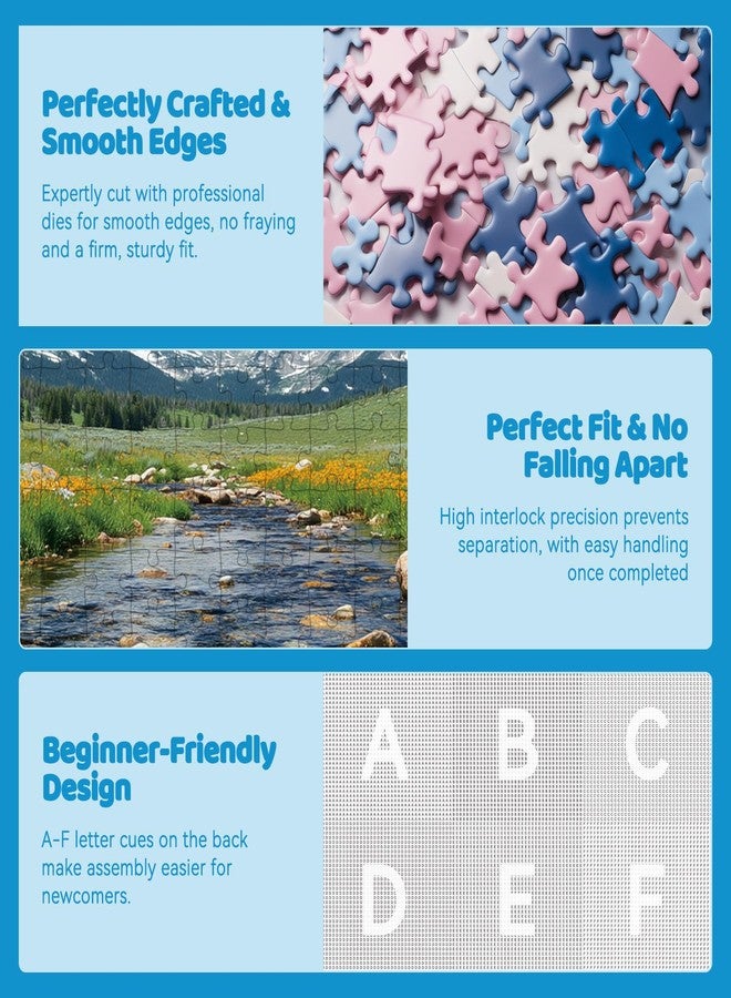EIYRURU 300 Pieces Nature Puzzle for Adults,Maroon Bells Mountain Lake Landscape Large Piece for Kids Adults Teens,Recycled Paper,Glossy & Sturdy Pieces,Challenging Puzzle & Perfect Family Game (20.5 x 15 In) - Image 4